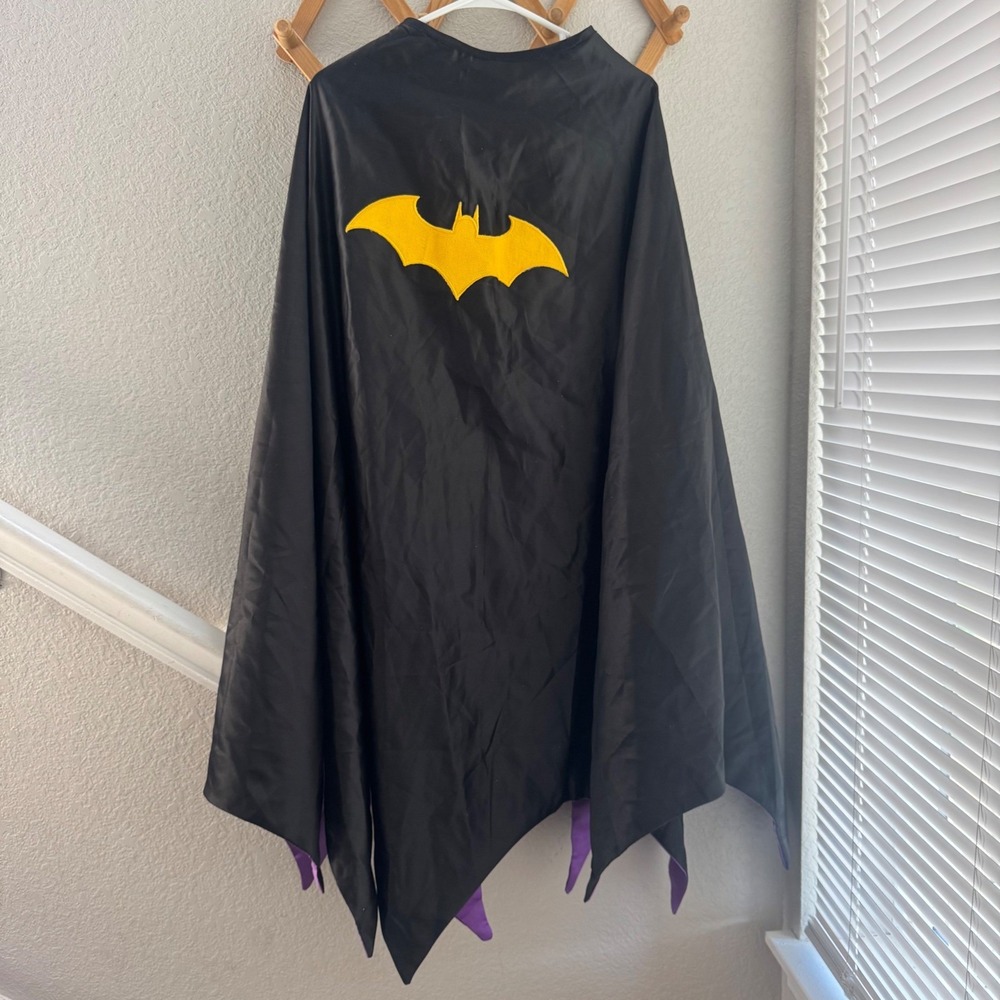 Rubies Batgirl Deluxe Cape Black Purple DC Comics Superhero Costume One Size